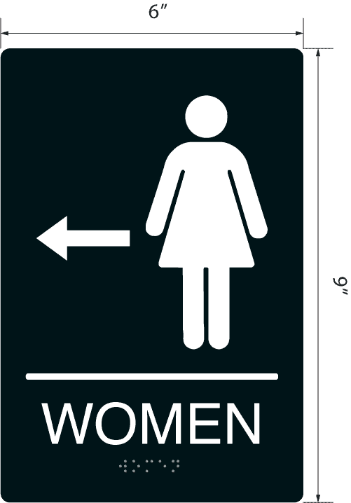 Bathroom Signs With Arrow