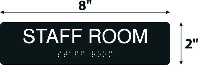 Staff Room Black Acrylic Wall Sign - 2