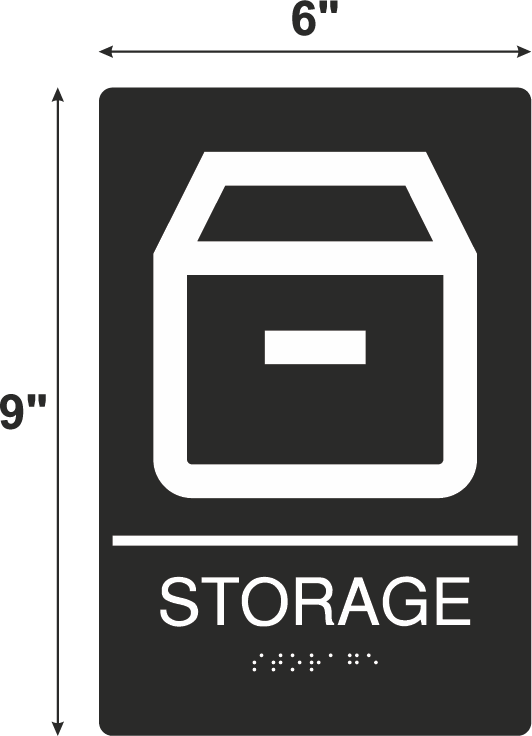 Storage Black Acrylic Wall Sign - 9