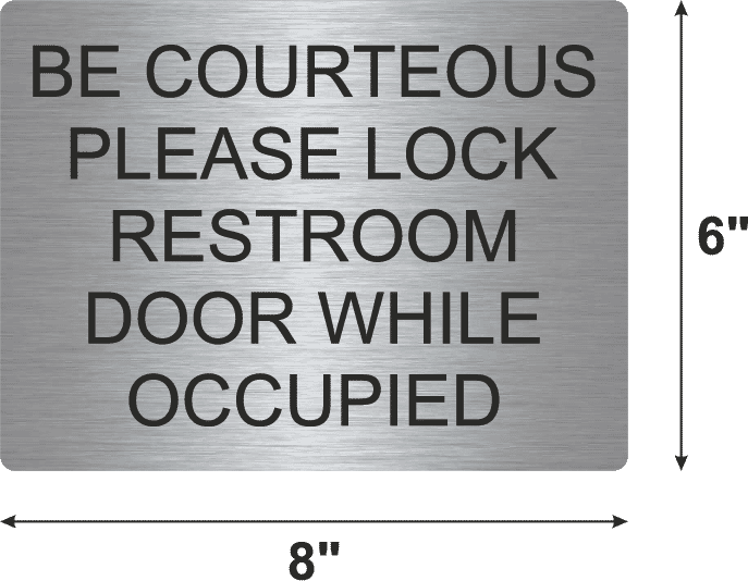 Bathroom Occupied Sign