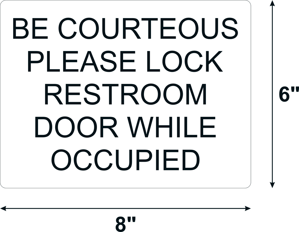 Bathroom Occupied Sign