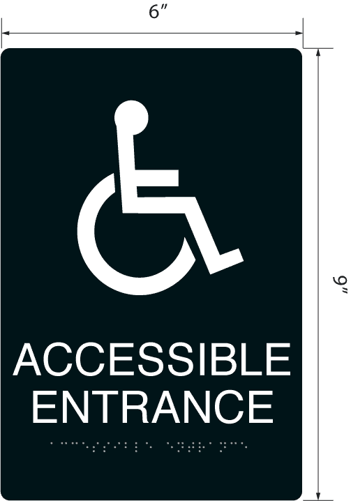 Entrance' Acrylic ADA Braille Sign - 9