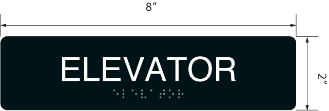 Elevator' Acrylic ADA Braille Sign - 2