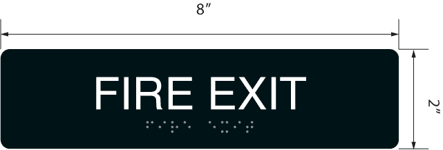 Fire Exit' Acrylic ADA Braille Sign - 2