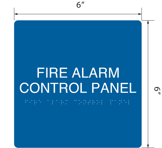 Fire Control Room Ada Sign Fire Alarm Control Panel' Acrylic ADA Braille Sign - 6