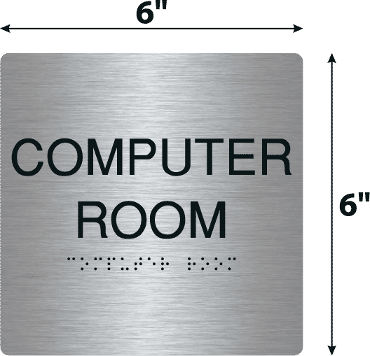 Large Computer Building Sign Computer Room Black Acrylic Wall Sign - 6