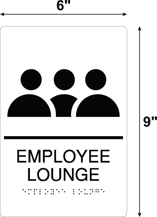 Client Lounge Sign Employee Lounge Black Acrylic Wall Sign - 9