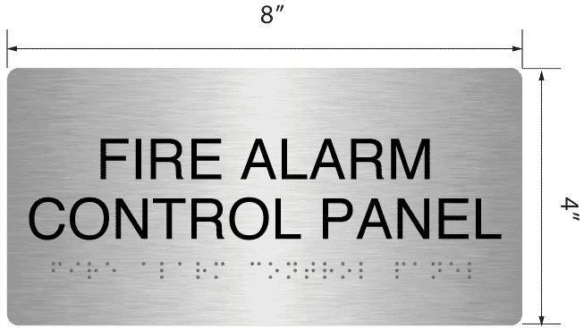 Fire Control Room Ada Sign Fire Alarm Control Panel' Acrylic ADA Braille Sign - 4