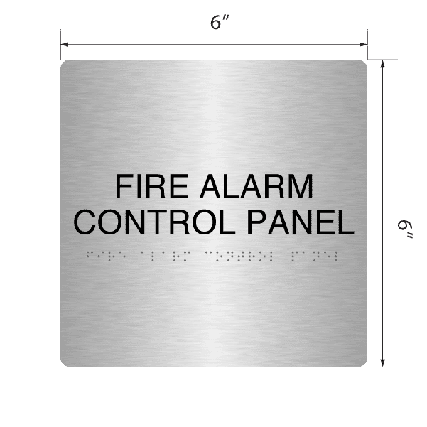 Fire Control Room Ada Sign Fire Alarm Control Panel' Acrylic ADA Braille Sign - 6