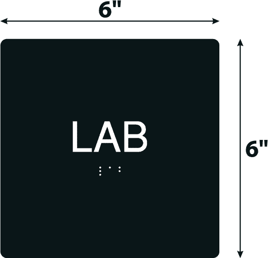 Black Lab Address Signs Lab Black Acrylic Wall Sign - 6