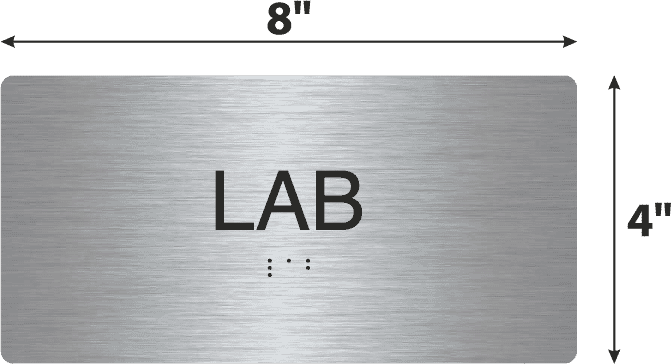Lab Apd Sign Lab Black Acrylic Wall Sign - 4