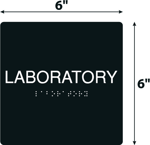 Laboratory Black Acrylic Wall Sign - 6