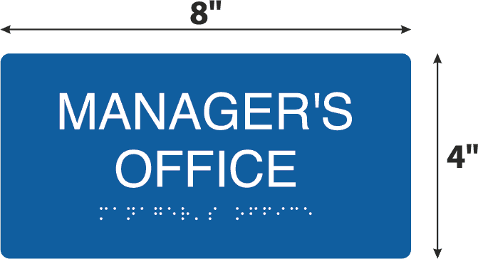 Managers Office Black Acrylic Wall Sign - 4