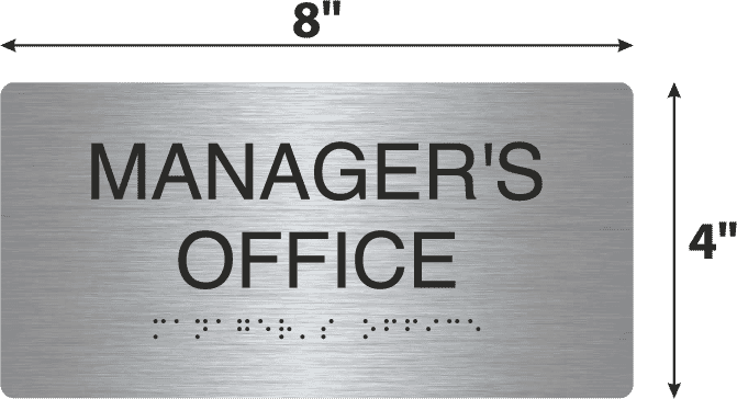 Managers Office Black Acrylic Wall Sign - 4