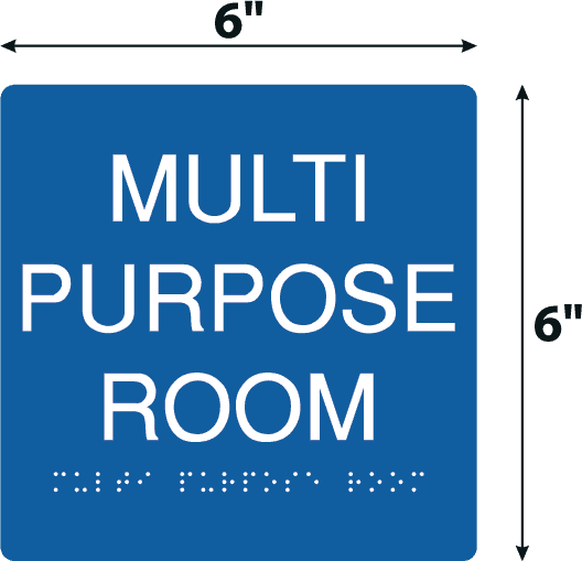 Mpr Room Sign Multi Purpose Room Black Acrylic Wall Sign - 6