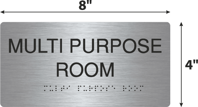 Mpr Room Sign Multi Purpose Room Black Acrylic Wall Sign - 4