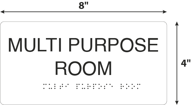 Mpr Room Sign Multi Purpose Room Black Acrylic Wall Sign - 4