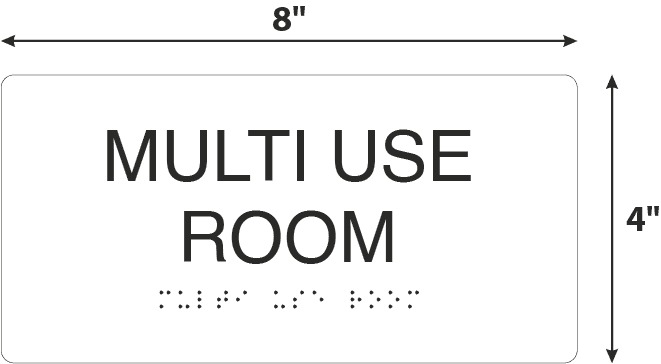 Mpr Room Sign Multi Use Room Black Acrylic Wall Sign - 4