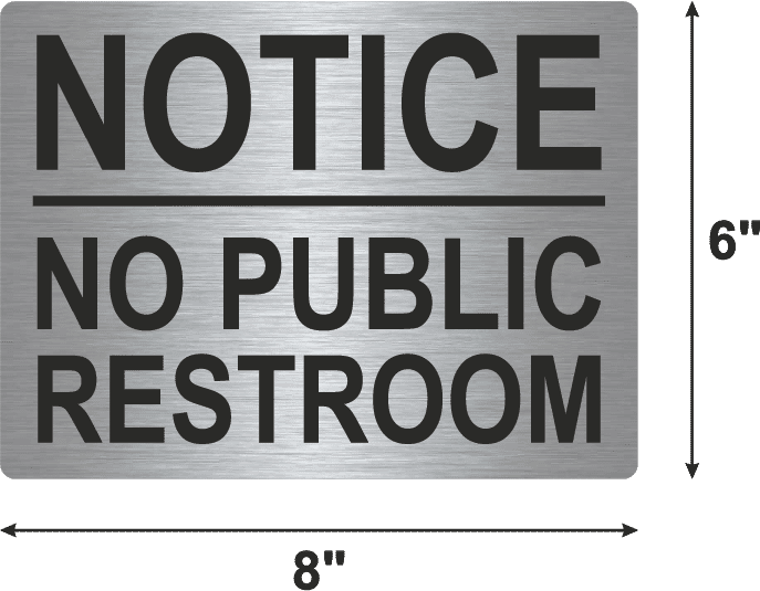 notice-no-public-restroom-black-acrylic-restroom-wall-sign-6-x-8-ada-sign-store for Free Printable No Public Restroom Sign Notice No Public Restroom' Black Acrylic Restroom Wall Sign - 6