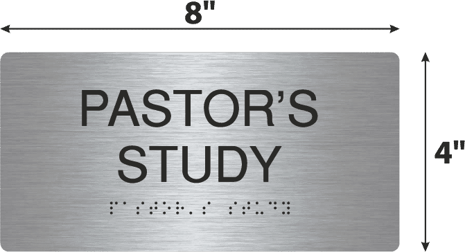 Pastor Study Signs Pastors Study Black Acrylic Wall Sign - 4