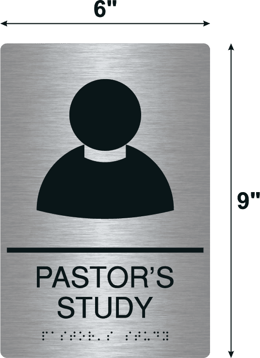 Pastor Study Signs Pastors Study Black Acrylic Wall Sign - 9