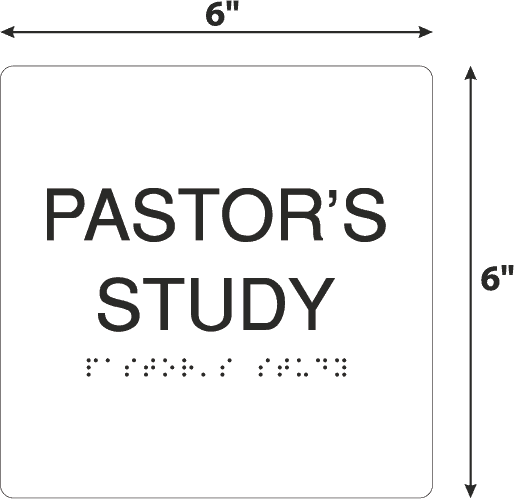 Pastor Study Signs Pastor's Study Black Acrylic Wall Sign - 6