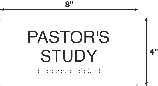 Pastor Study Signs Pastors Study Black Acrylic Wall Sign - 4