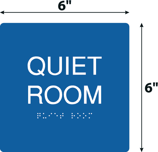 Quiet Room Black Acrylic Wall Sign - 6