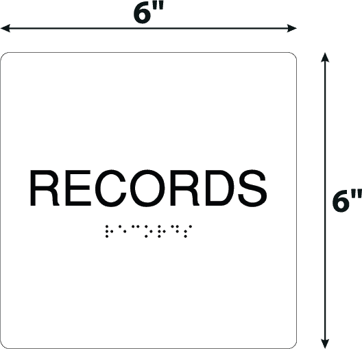 Records Black Acrylic Wall Sign - 6