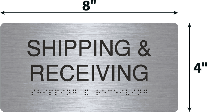 Receiving Sign Sticker Shipping & Receiving Black Acrylic Wall Sign - 4