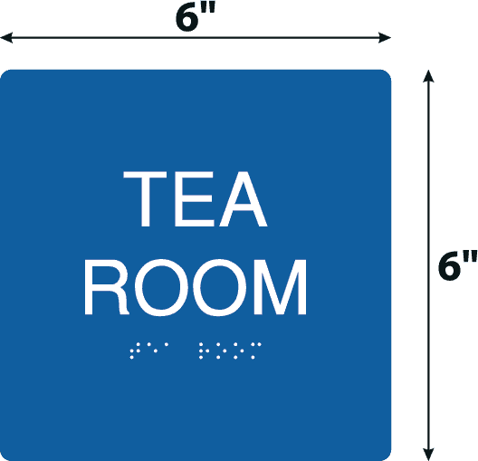 Tea Room Black Acrylic Wall Sign - 6