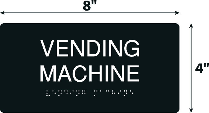 Vending Machine Back Sign Vending Machine Black Acrylic Wall Sign - 4