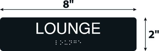 Lounge Black Acrylic Wall Sign - 2